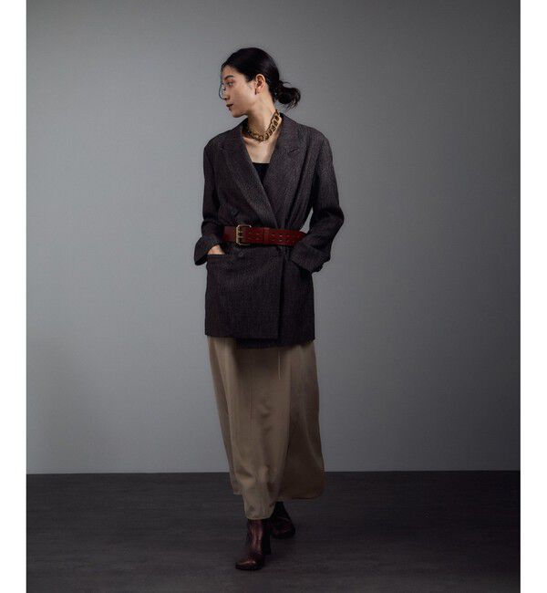 SALON adam et rope'「[25AW]GENTLE SILK ジャンパースカート【セットアップ対応・洗える】」|ワンピース|