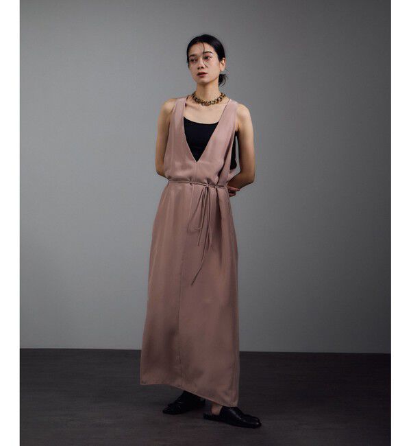 SALON adam et rope'「[25AW]GENTLE SILK ジャンパースカート【セットアップ対応・洗える】」|ワンピース|