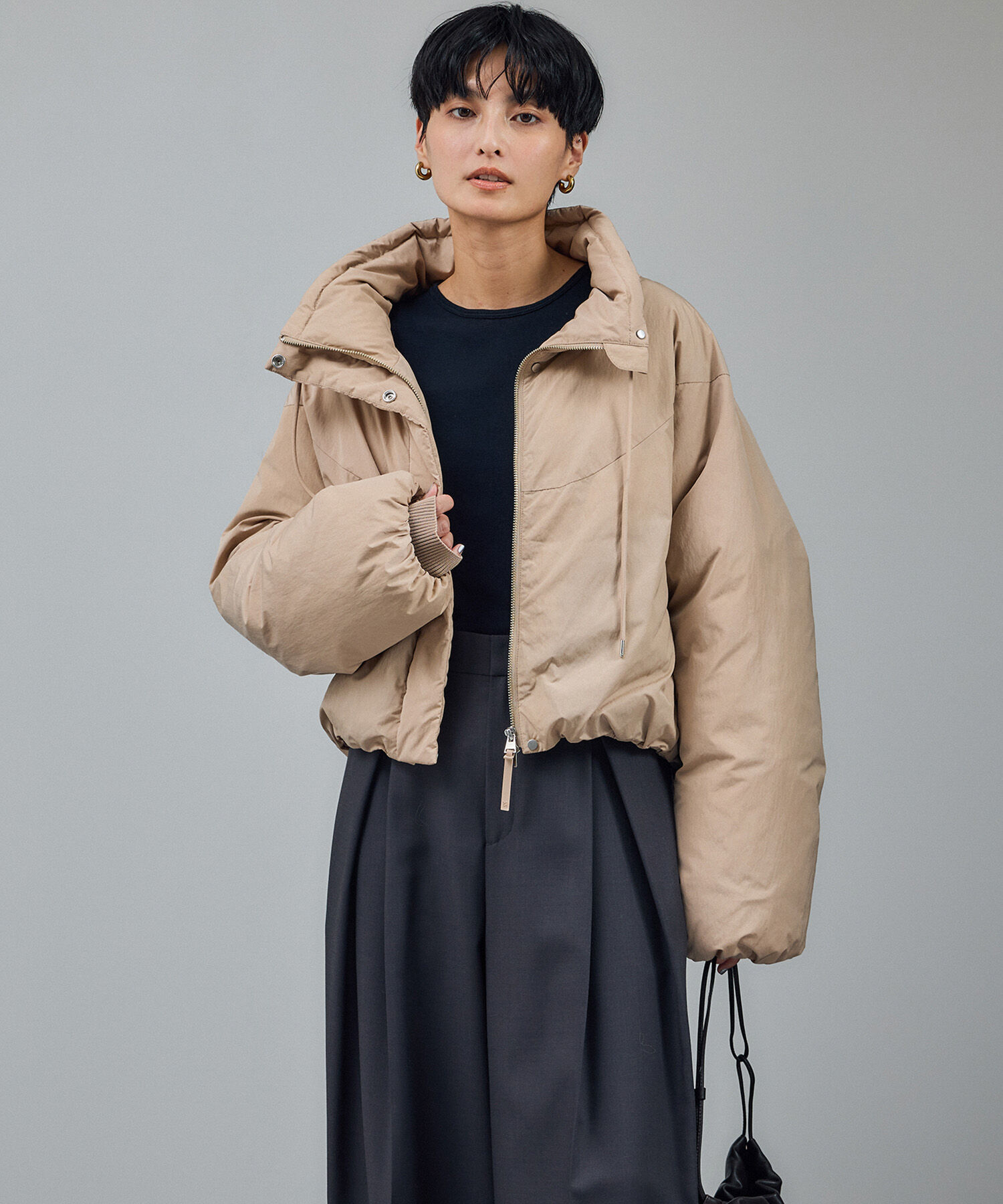 SALON adam et rope'「[GREENDOWN（グリーンダウン）]クロップドダウンブルゾン/ 撥水加工」|ダウン|