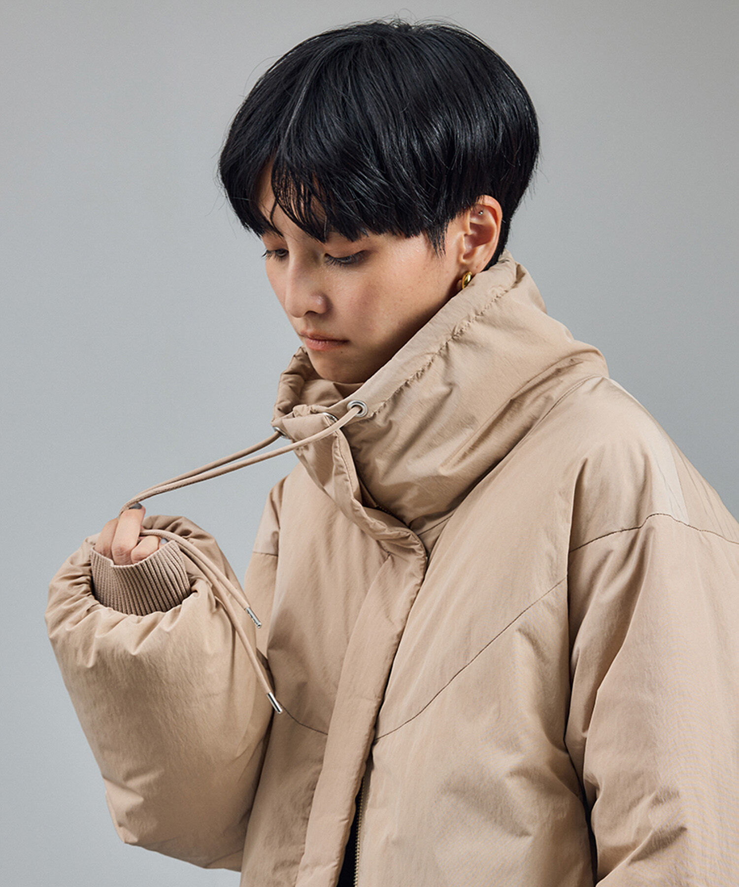 SALON adam et rope'「[GREENDOWN（グリーンダウン）]クロップドダウンブルゾン/ 撥水加工」|ダウン|