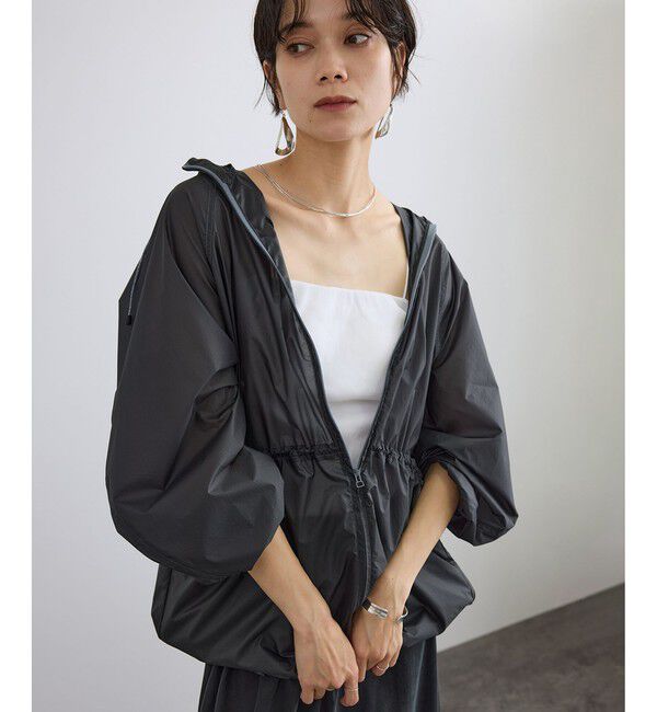 SALON adam et rope'「ウルトラライトナイロンフードパーカーブルゾン / 撥水」|ブルゾン・スタジャン|チャコール(06)