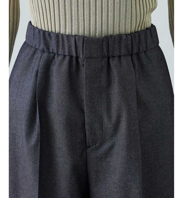 ROPE「トリアセツイル ワンタックイージーワイドパンツ(デニムライク)/イージーケア・セットアップ対応」|スラックス|