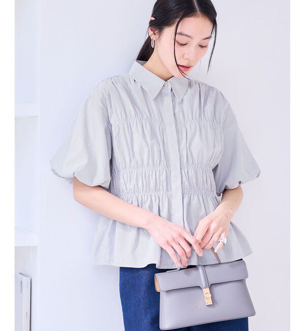 VIS「シャーリングバルーンシャツ」|シャツ・ブラウス|