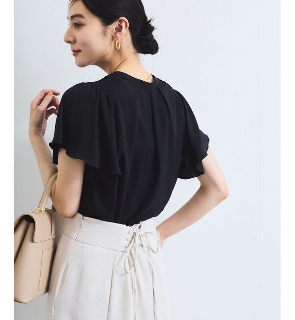 VIS「【接触冷感】エステルローンソフトタッチギャザーブラウス/通勤対応【WEB限定】」|シャツ・ブラウス|