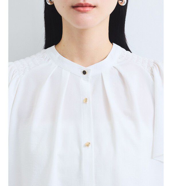 VIS「【接触冷感】エステルローンソフトタッチギャザーブラウス/通勤対応【WEB限定】」|シャツ・ブラウス|