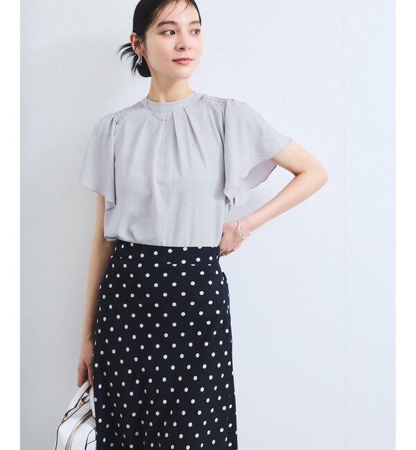 VIS「【接触冷感】エステルローンソフトタッチギャザーブラウス/通勤対応【WEB限定】」|シャツ・ブラウス|