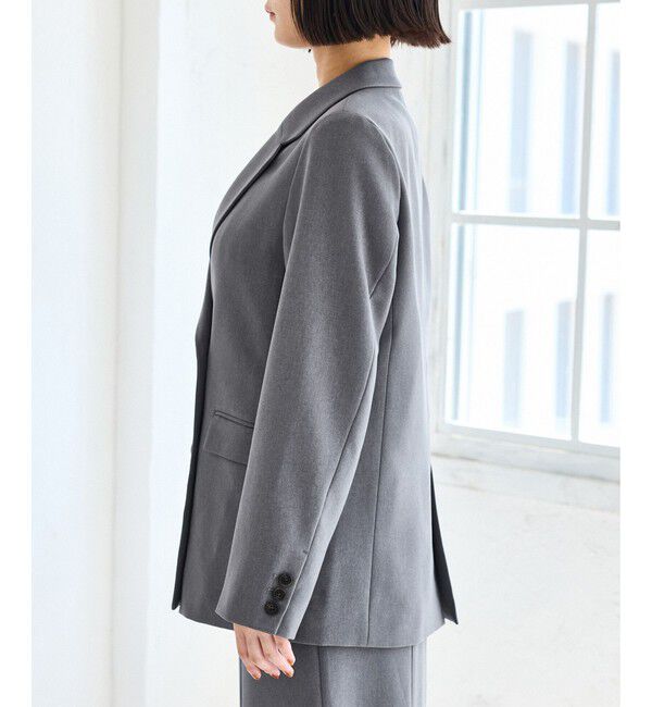 VIS「【美easy】ウーリッシュダブルブレストテーラードジャケット【セットアップ対応/洗える】」|テーラードジャケット|