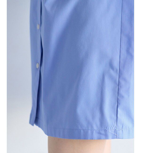 VIS「襟レース付きミニ丈シャツワンピ」|ワンピース|