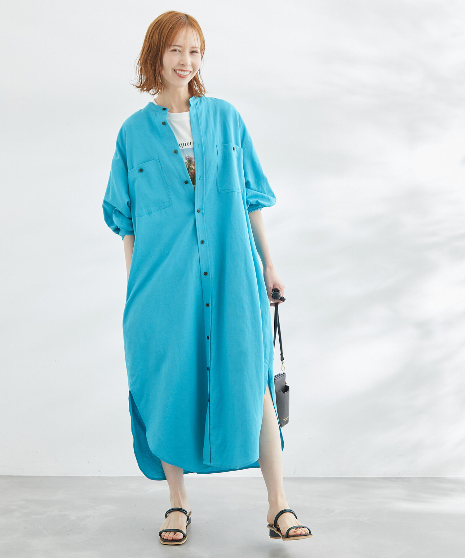 Rope&rsquo;Picnic「リンクコーデ/麻混シャツワンピース」|その他|