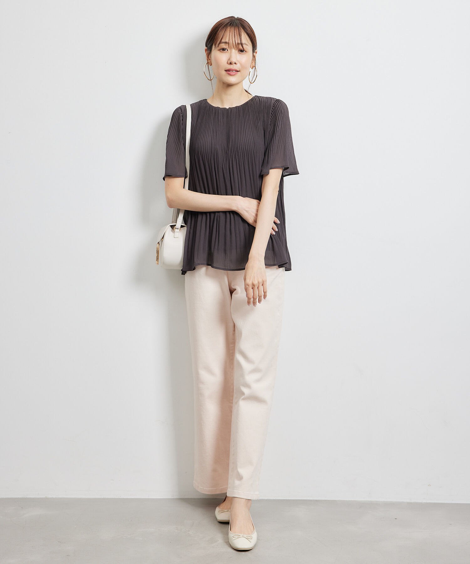 Rope&rsquo;Picnic「カップ付きプリーツブラウス」|シャツ・ブラウス|