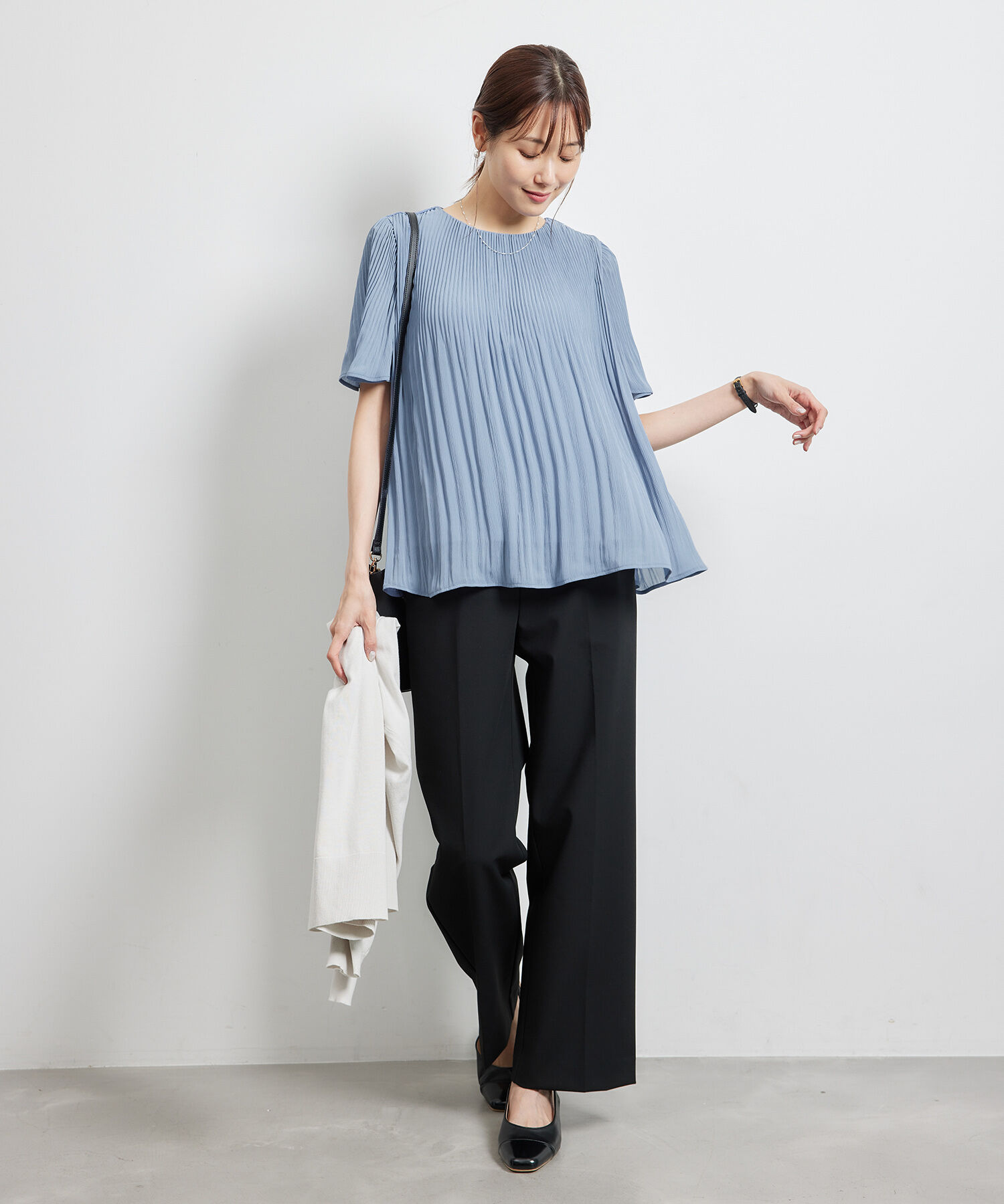 Rope&rsquo;Picnic「カップ付きプリーツブラウス」|シャツ・ブラウス|