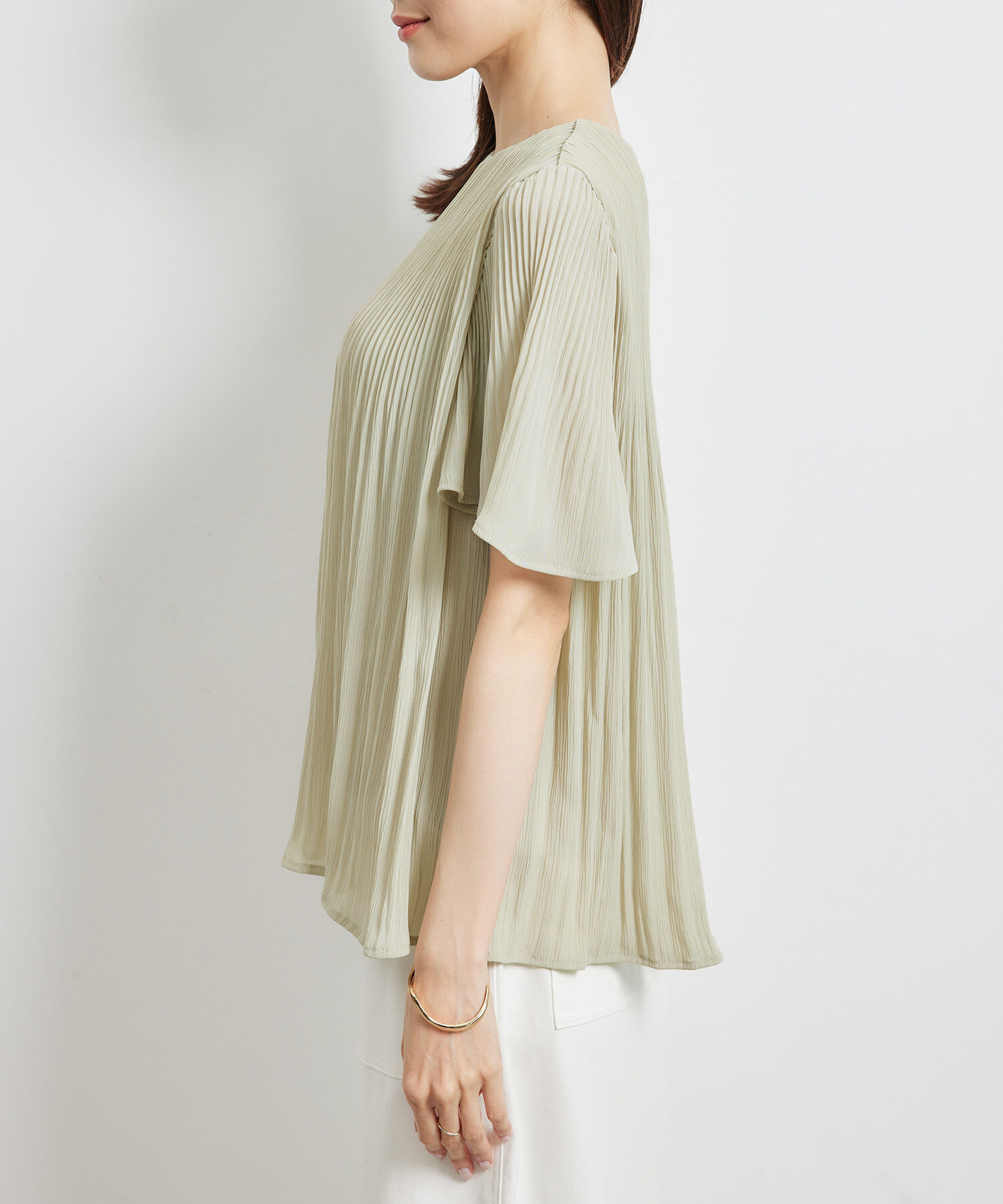 Rope&rsquo;Picnic「カップ付きプリーツブラウス」|シャツ・ブラウス|