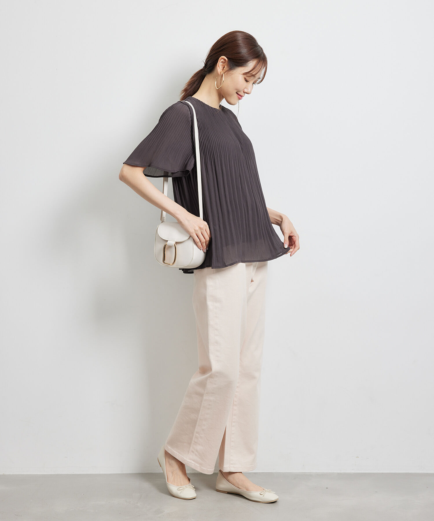 Rope&rsquo;Picnic「カップ付きプリーツブラウス」|シャツ・ブラウス|