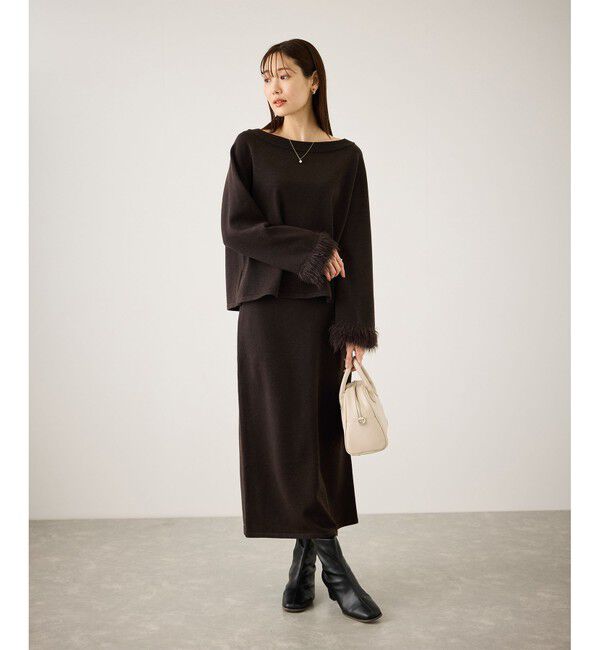 Rope&rsquo;Picnic「フェイクファースリーブニットセットアップ」|ワンピース|