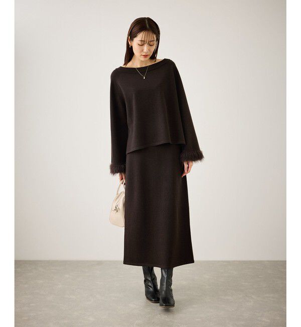 Rope&rsquo;Picnic「フェイクファースリーブニットセットアップ」|ワンピース|