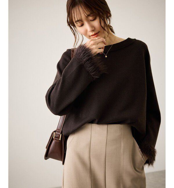 Rope&rsquo;Picnic「フェイクファースリーブニットセットアップ」|ワンピース|