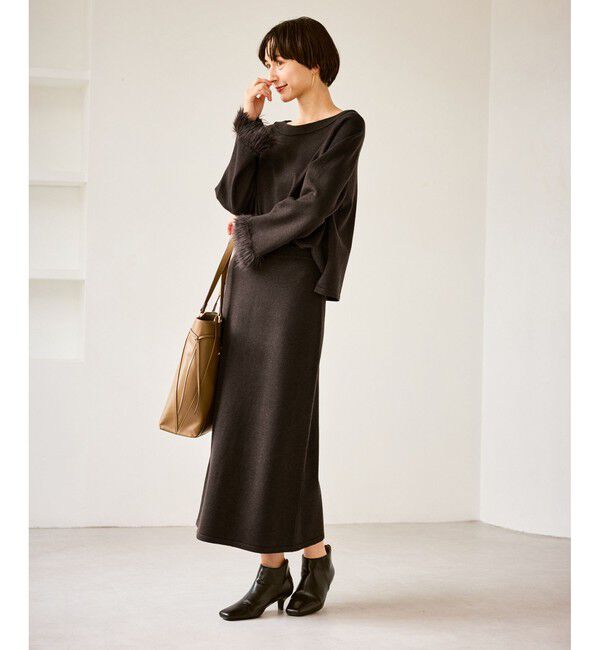 Rope&rsquo;Picnic「フェイクファースリーブニットセットアップ」|ワンピース|