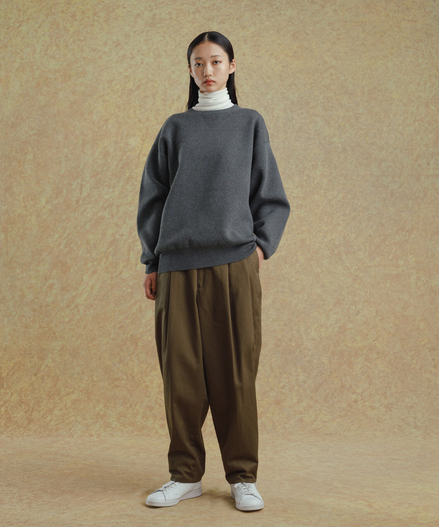 ADAM ET ROPE'「杢スウェット クルーネック ニットプルオーバー / ヘビーウエイト / ユニセックス」|ニット・セーター|