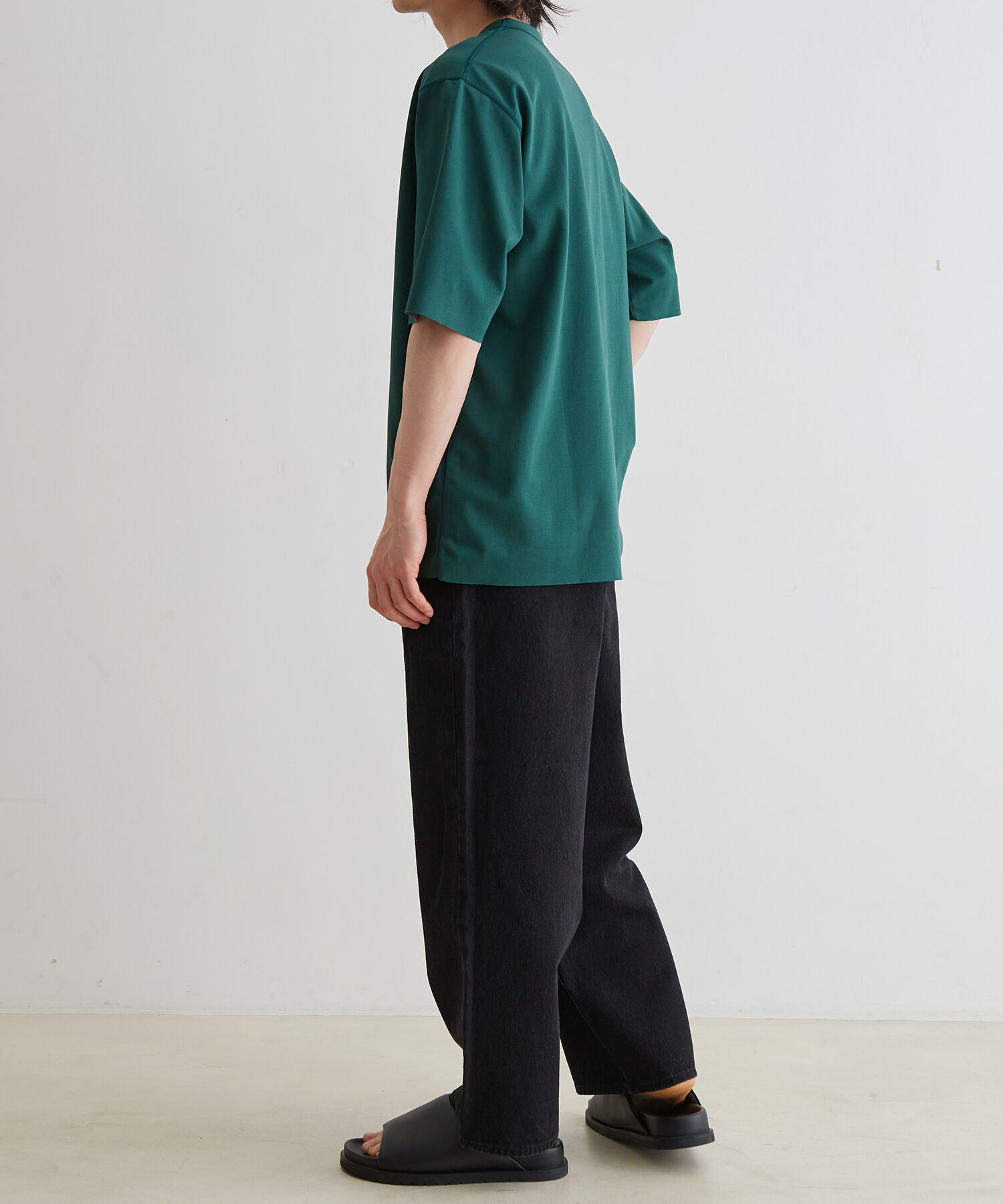 ADAM ET ROPE'「《定番》ハイゲージ シャンブレー リバーシブル Tシャツ」|Tシャツ・カットソー|