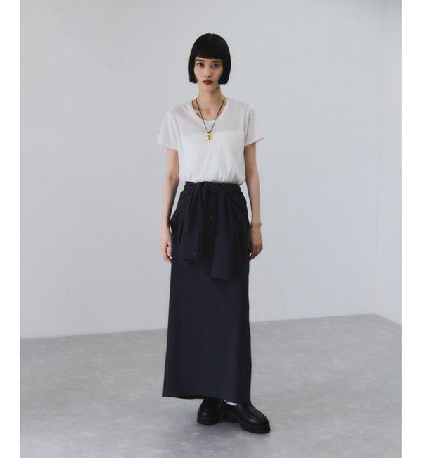 ADAM ET ROPE'「【一部WEB限定カラー】・【接触冷感】マルチWAYレイヤードシャツスカート」|スカート|