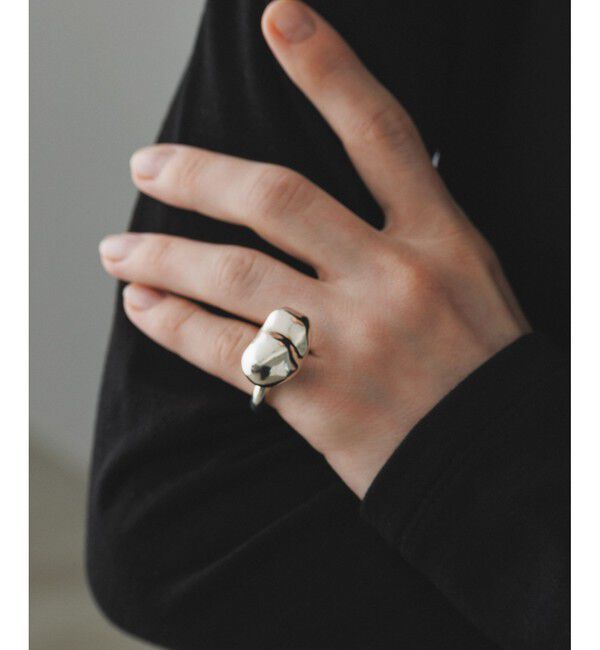 ADAM ET ROPE'「【EMOELLE】pearl shaped silver ring」|リング|シルバー(93)