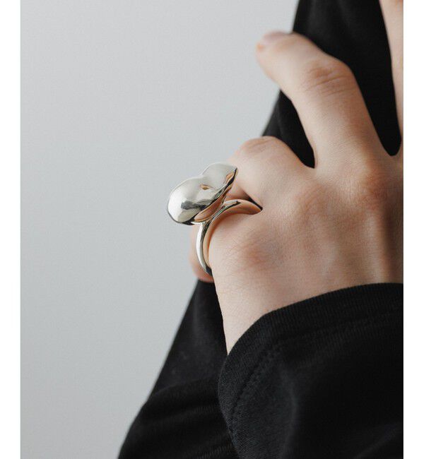 ADAM ET ROPE'「【EMOELLE】pearl shaped silver ring」|リング|