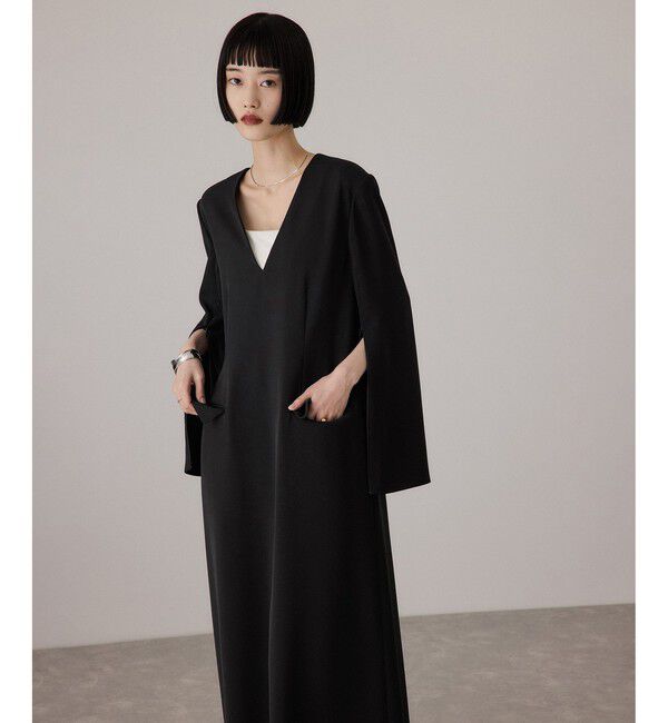 ADAM ET ROPE'「【サステナブル】スリットスリーブワンピース」|ワンピース|