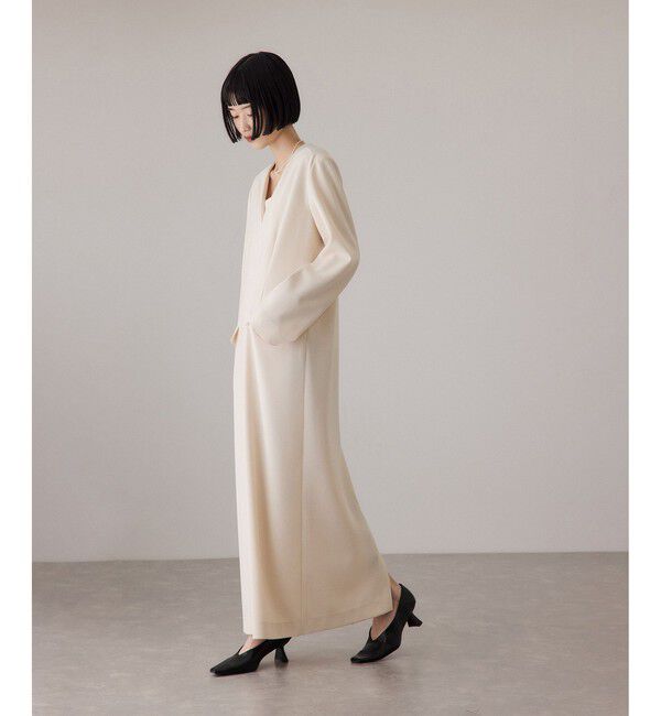 ADAM ET ROPE'「【サステナブル】スリットスリーブワンピース」|ワンピース|