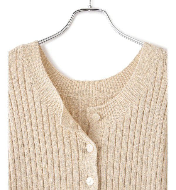 ADAM ET ROPE'「【WEB限定】2WAYフリルリブカーディガン」|カーディガン|