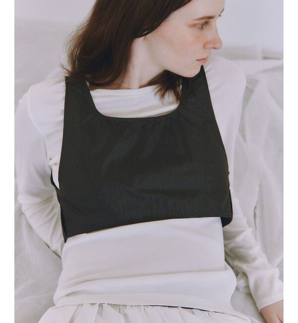 ADAM ET ROPE'「リボンタンクコンビロンT」|Tシャツ・カットソー|