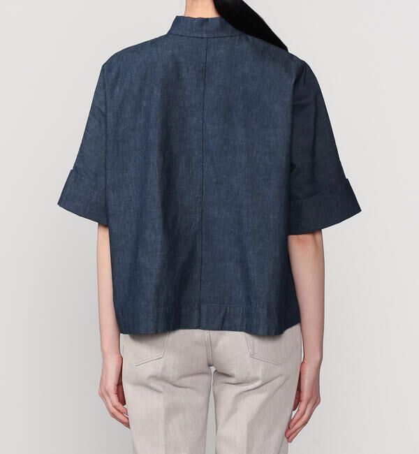 DANTON「DANTON | コットンシャンブレー ドルマンワークシャツ WOMEN」|シャツ・ブラウス|