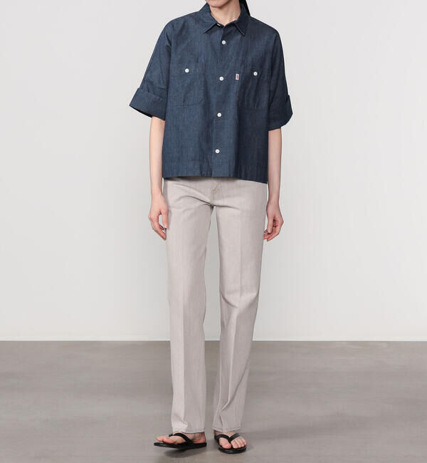 DANTON「DANTON | コットンシャンブレー ドルマンワークシャツ WOMEN」|シャツ・ブラウス|