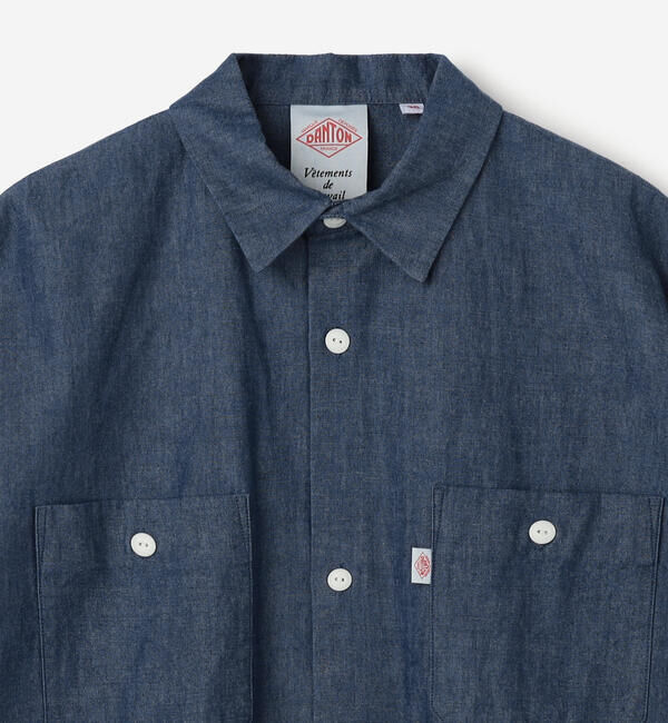DANTON「DANTON | コットンシャンブレー ドルマンワークシャツ WOMEN」|シャツ・ブラウス|