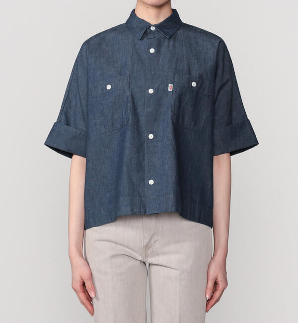 DANTON「DANTON | コットンシャンブレー ドルマンワークシャツ WOMEN」|シャツ・ブラウス|