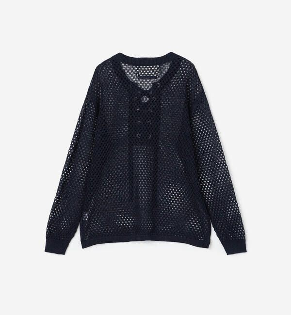  「ADAWAS | メッシュ レースアップトップス WOMEN」|ニット・セーター|