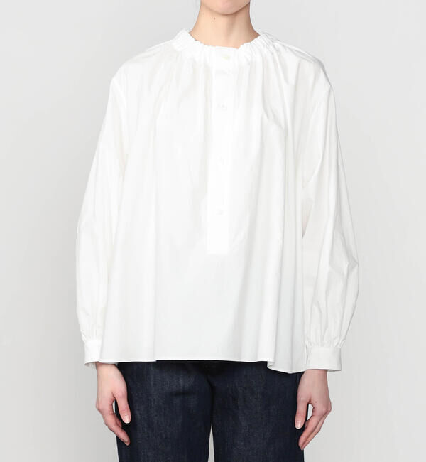  「HAVERSACK | 〈別注〉 長袖 ギャザーネックシャツ WOMEN」|シャツ・ブラウス|