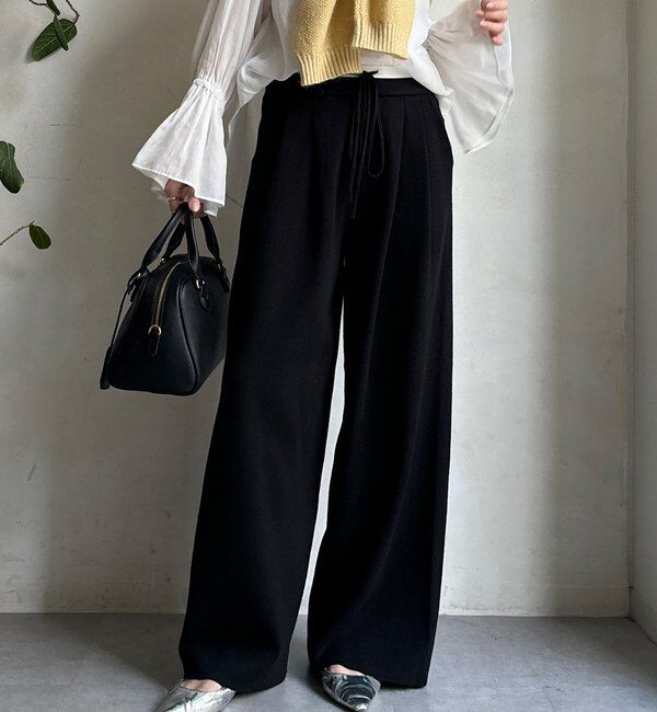  「ダブルウエストニットパンツ」|チノ|