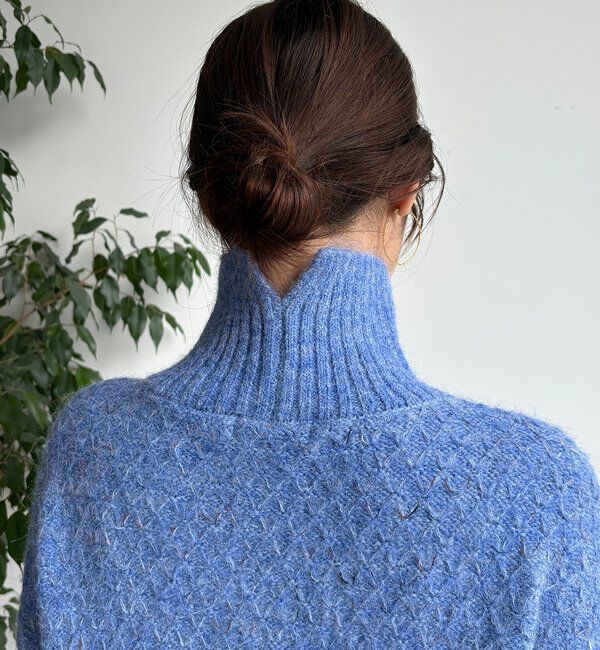 「【WEB限定】クロス編みタートルチュニック」|ニット・セーター|