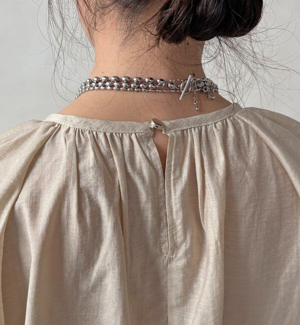  「【WEB限定】シアースラブ袖バルーンブラウス」|シャツ・ブラウス|