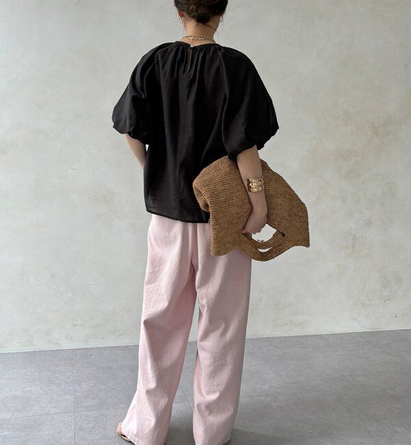  「【WEB限定】シアースラブ袖バルーンブラウス」|シャツ・ブラウス|