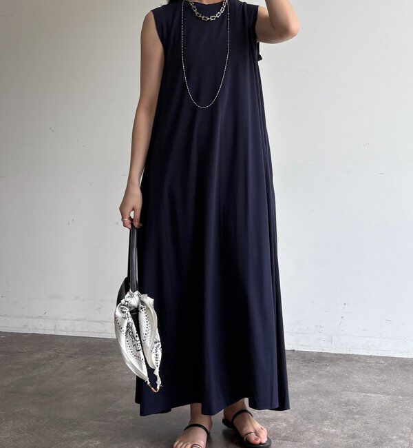  「シルケットスムースフレアカットワンピース」|ワンピース|