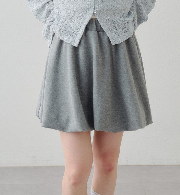  「バルーンミニスカート」|スカート|グレー