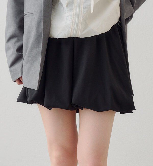  「バルーンミニスカート」|スカート|ブラック