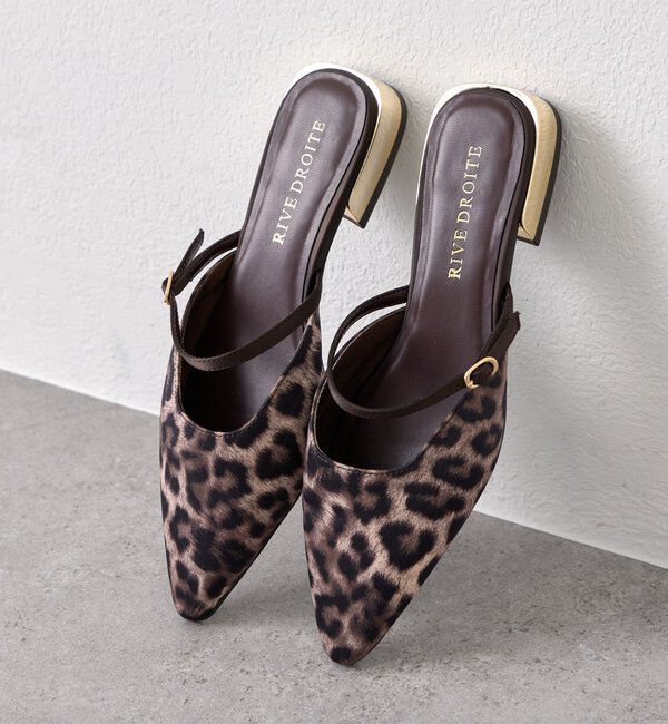  「【さりげないアクセントに】ゴールドポイントミュール」|その他|ベージュ