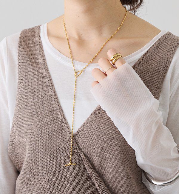  「【R.good(アールドットグッド)】ナローボールチェーンラリエット」|ネックレス|