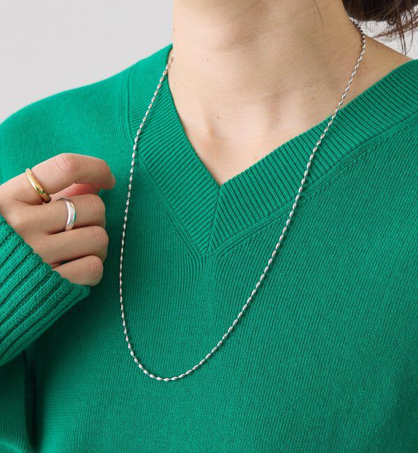  「【R.good(アールドットグッド)】ナローボールチェーンラリエット」|ネックレス|シルバー