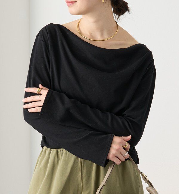  「【ワンショルやオフショルにも】ネックコンシャスカットソー」|Tシャツ・カットソー|