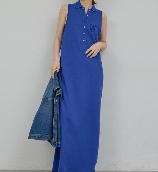  「【PEAS】カノコポロワンピース」|ワンピース|ブルー