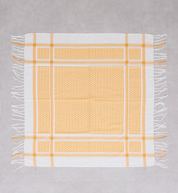  「コットンスクエアジャガードストール」|マフラー|