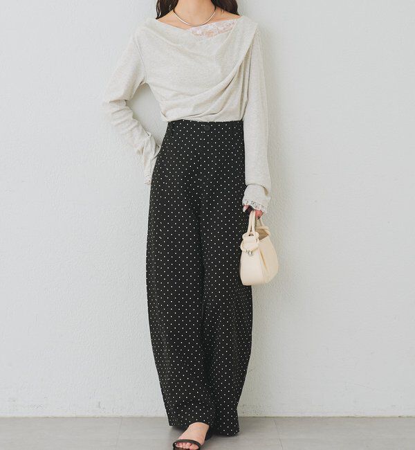  「レースドッキングオフショルロンT」|Tシャツ・カットソー|